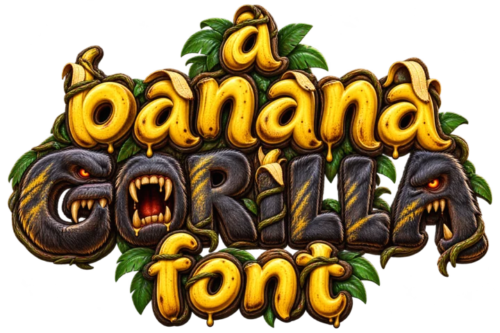 Original Banana Gorilla lettering artwork